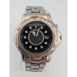 Freestyle Night Vision Watch Men 41mm Case Rotating Bezel 7.5" Band- New Battery